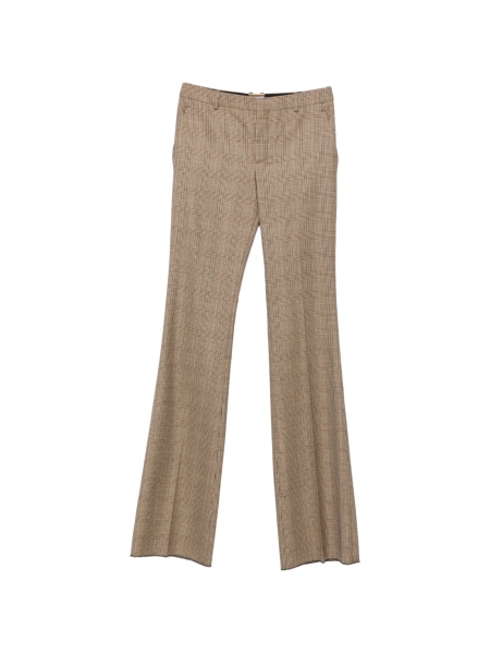 Pantaloni evazati Saint Laurent maro din lana