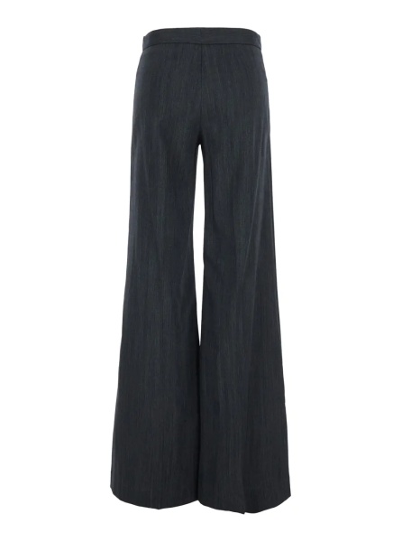 Pantaloni Gray pants with pockets and high waist for women