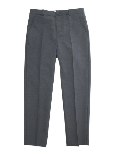 Pantaloni Grey Trousers with Front Plisse and Embroidered Logo in fabric Boy