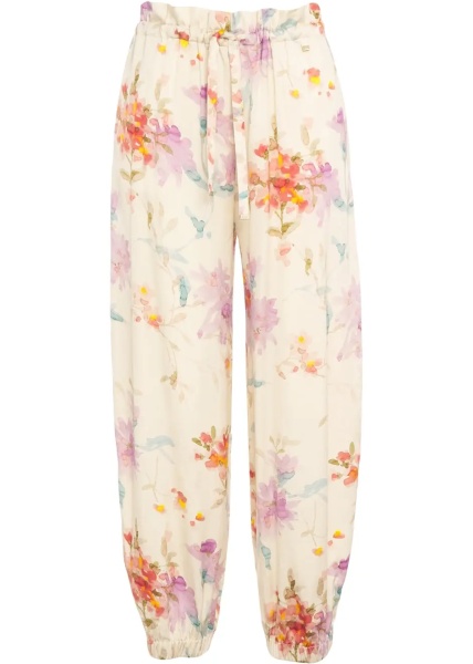 Pantaloni Joggers with floral pattern