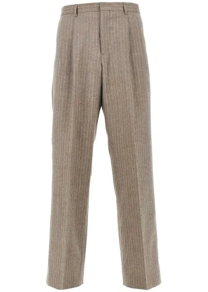 Pantaloni Linen and wool pants with darts