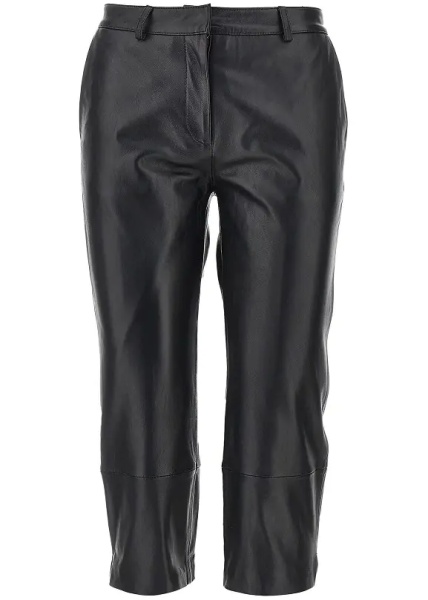 Pantaloni 'Lior' leather Capri pants