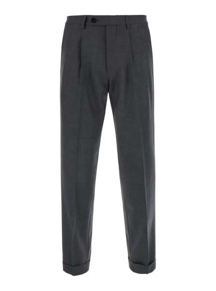 Pantaloni MICHAEL COAL gri din lana