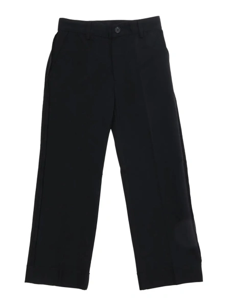 Pantaloni MM6 MAISON MARGIELA KIDS negri din bumbac