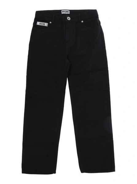Pantaloni MoschinoS negri din bumbac