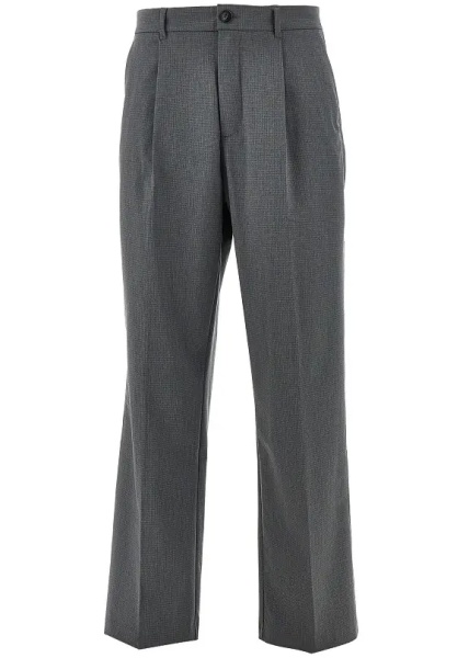 Pantaloni 'Reece' mini check viscose-blend pants