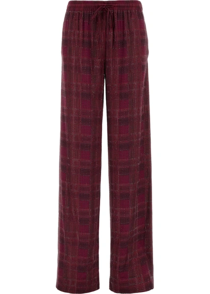 Pantaloni Relaxed Tailoring check satin Pants