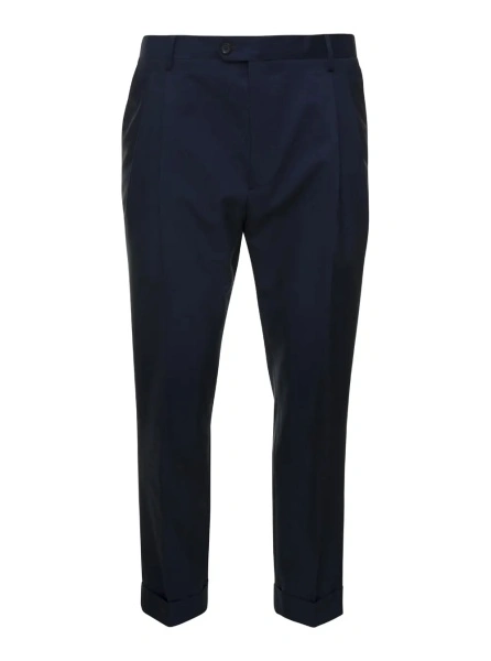 Pantaloni REVERES 1949 albastri din lana