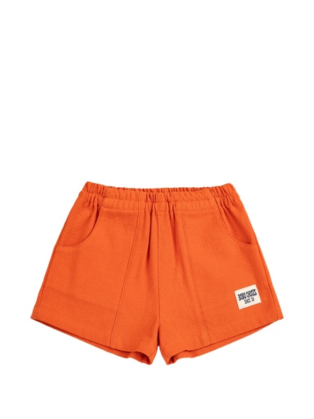 Pantaloni scurti Bobo Choses portocalii din bumbac organic