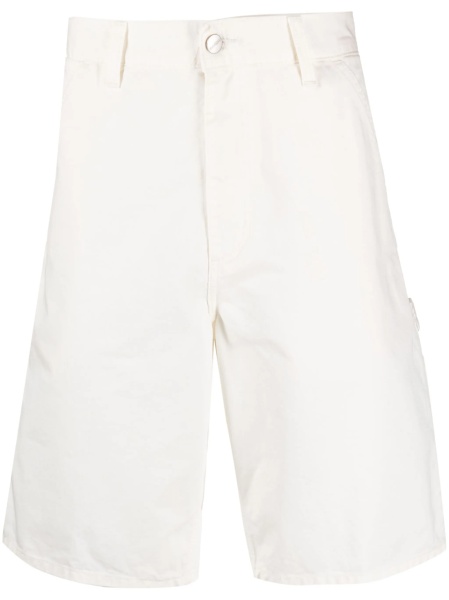 Pantaloni scurti Carhartt albi din bumbac