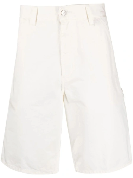 Pantaloni scurti Carhartt albi din bumbac