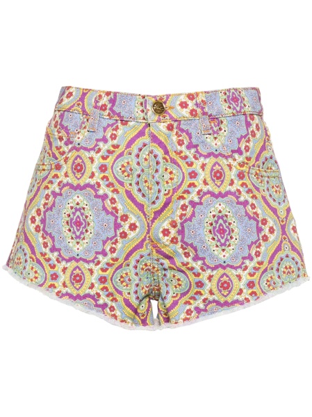 Pantaloni scurti ETRO albastri din spandex/elastan si bumbac