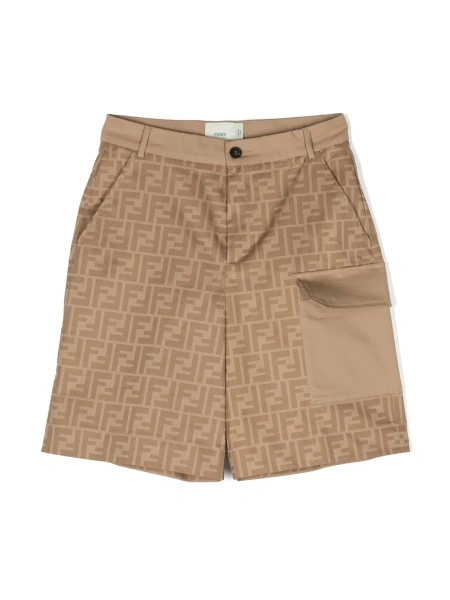 Pantaloni scurti Fendi maro din elastan si bumbac