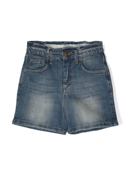 Pantaloni scurti Golden Goose albastri din bumbac si elastan