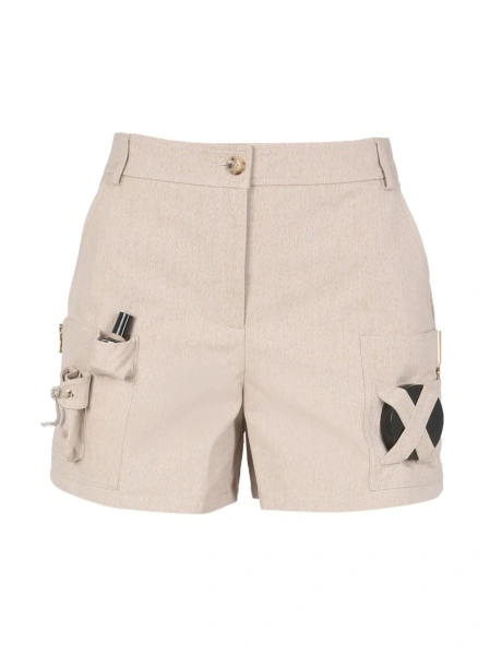 Pantaloni scurti Moschino neutri din bumbac
