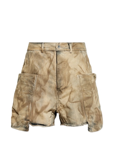 Pantaloni scurti Rick Owens neutri din bumbac