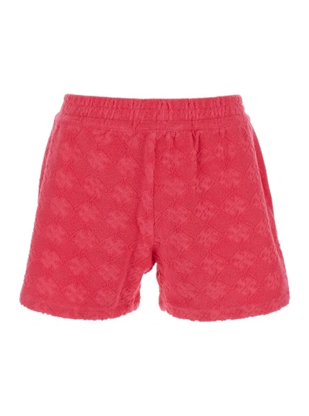 Pantaloni scurti Tory Burch roz din bumbac