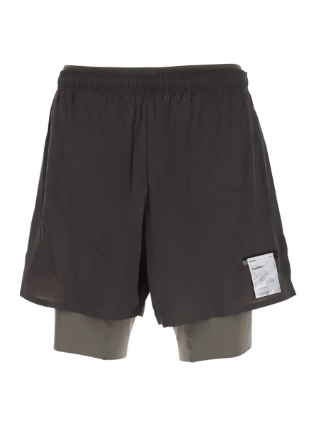 Pantaloni Shorts 'TechSilk 8' with elastic waistband and side pockets in Tech Fabric Brown Men
