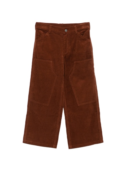 Pantaloni Stella McCartney maro din bumbac