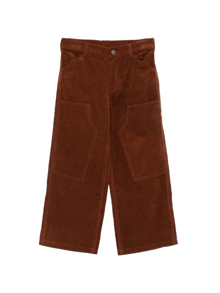 Pantaloni Stella McCartney maro din bumbac