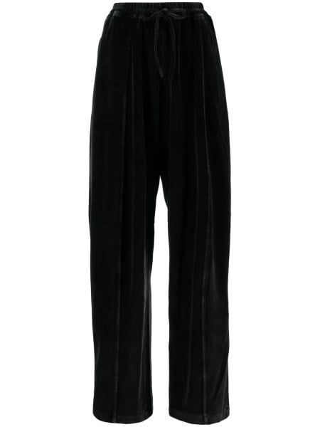 Pantaloni talie inalta Alexander Wang gri din bumbac si polyester