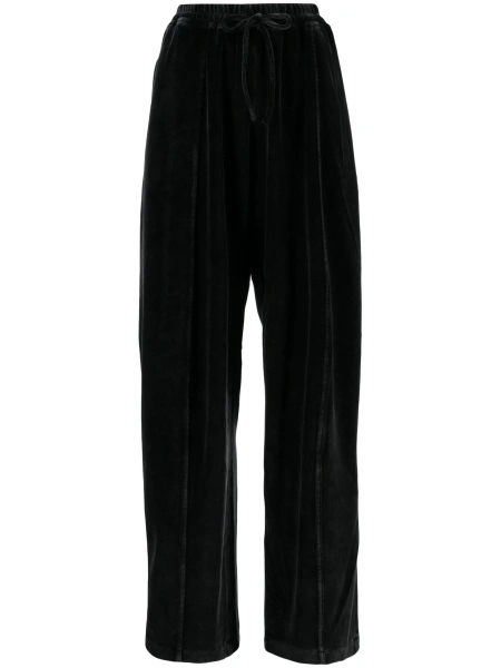Pantaloni talie inalta Alexander Wang gri din bumbac si polyester