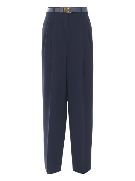 Pantaloni talie inalta MaxMara Studio albastri