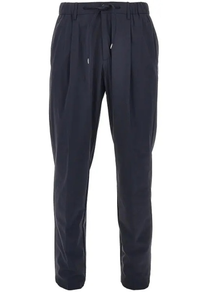 Pantaloni Technical poplin pants with drawstring