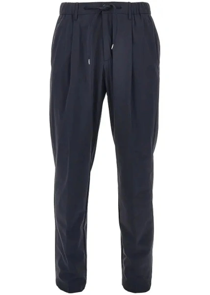 Pantaloni Technical poplin pants with drawstring