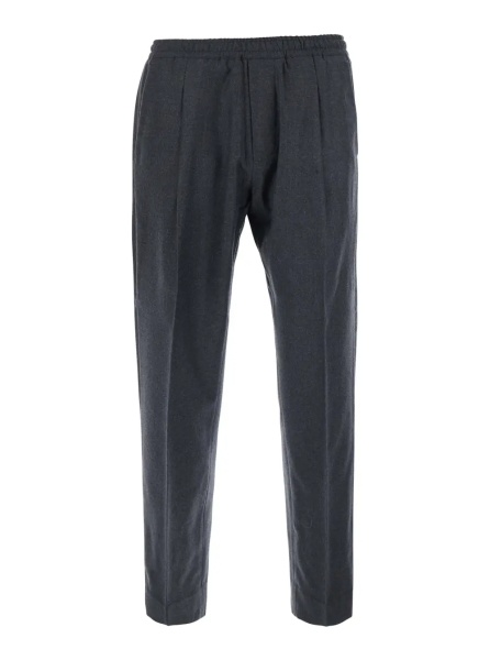Pantaloni 'TOKYO' grey Pants with pockets and elasticated waist in cotton for men
