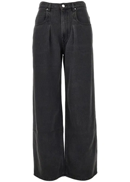 Pantaloni Wide-leg denim pants