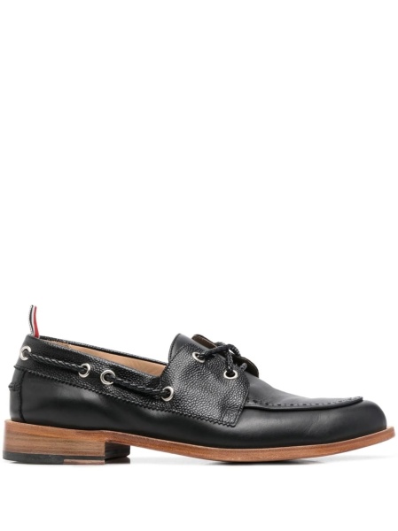 Pantofi de navigatie Thom Browne negri din piele