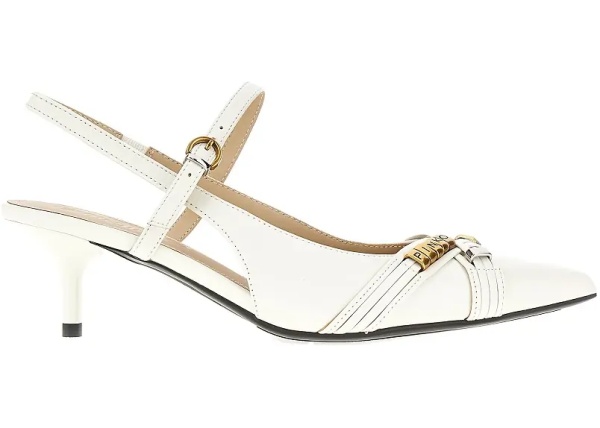 Pantofi Nappa leather slingback pumps with charms