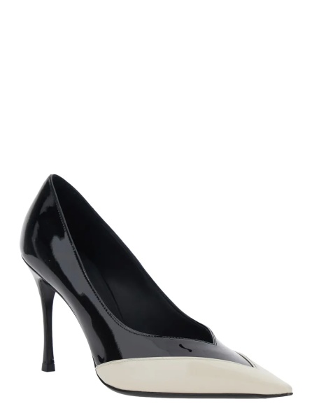 Pantofi Pumps 'Yasmin 95-ADV' with Pointed Toe in White Leather for Women