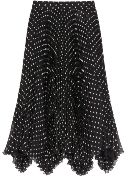 Polka-dot silk Skirt