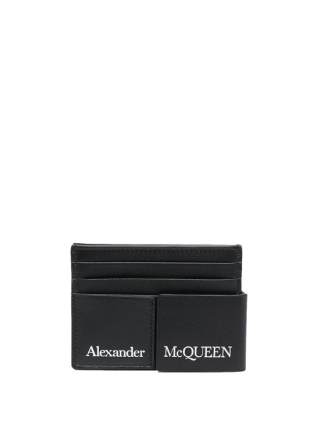 Portofel Alexander McQueen negru din piele