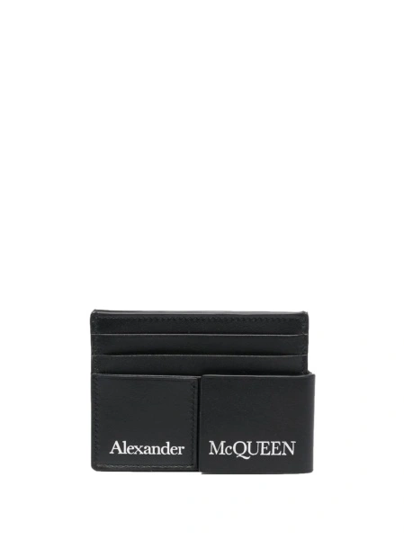 Portofel Alexander McQueen negru din piele