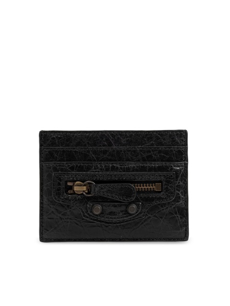 Portofel Balenciaga Cagole negru din piele