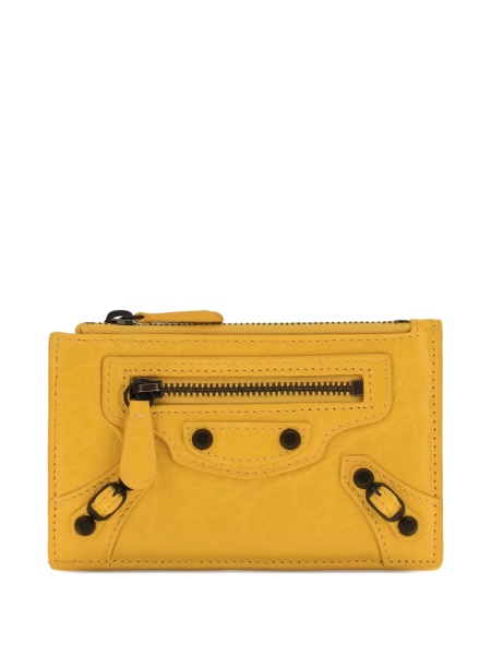 Portofel Balenciaga galben din piele