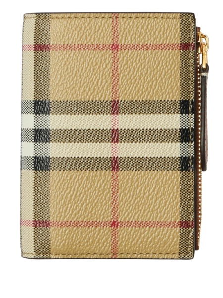Portofel Burberry neutru din poliuretan si bumbac