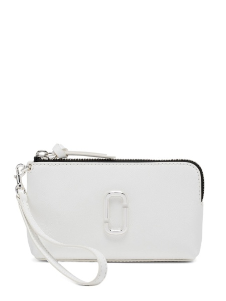 Portofel Marc Jacobs snapshot alb din piele