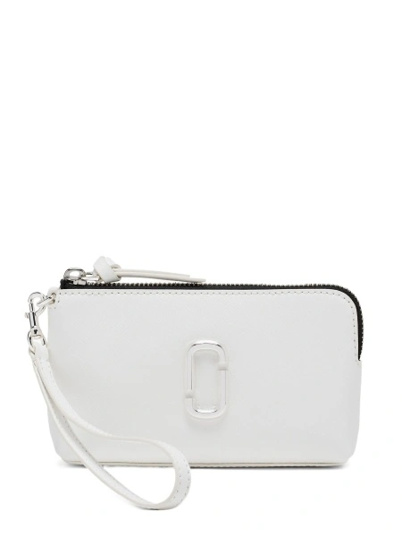 Portofel Marc Jacobs snapshot alb din piele
