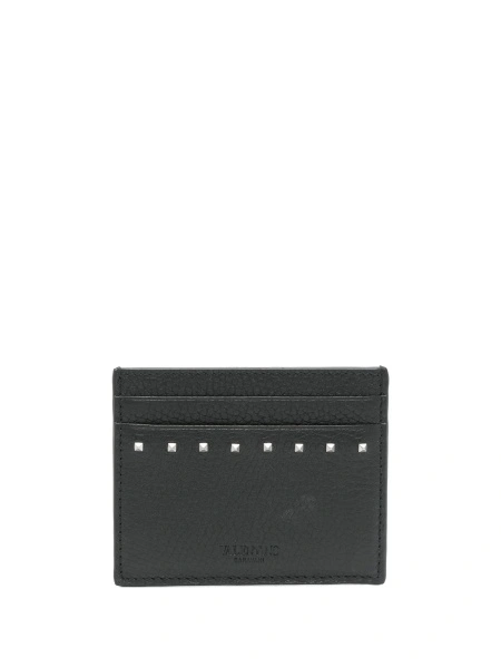 Portofel Valentino Garavani Rockstud negru din piele