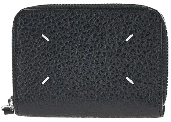 Portofele 'Four Stitches' leather cardholder pouch