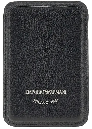 Portofele Grained leather magnetic card holder