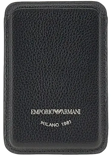 Portofele Grained leather magnetic card holder