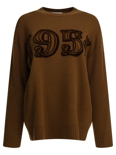 Pulover Embroidered crew neck sweater