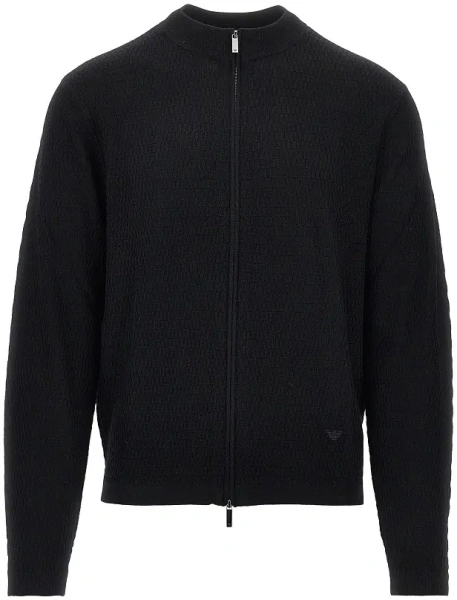 Pulover Emporio Armani negru din lana virgina