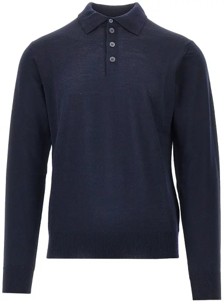 Pulover Fine knit polo sweater