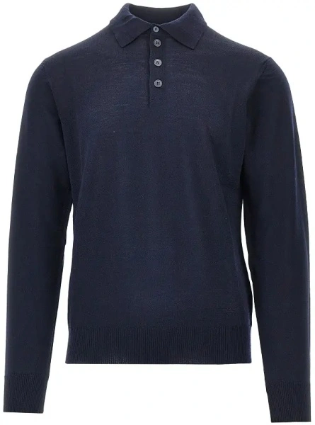 Pulover Fine knit polo sweater